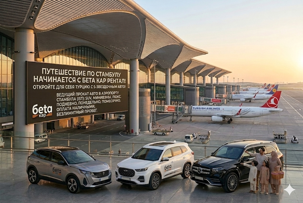 ПРОКАТ МИКРОАВТОБУСОВ И АВТОМОБИЛЕИ КЛАССА ЛЮКС В АЭРОПОРТУ СТАМБУЛА КОМПАНИЯ BETA CAR RENTAL