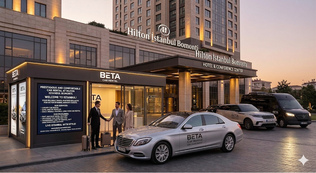 EXECUTIVE BETA CAR RENTAL VERY NICE PROMOTIONAL PIECE FOR HILTON ISTANBUL BOMONTI  GUESTS!