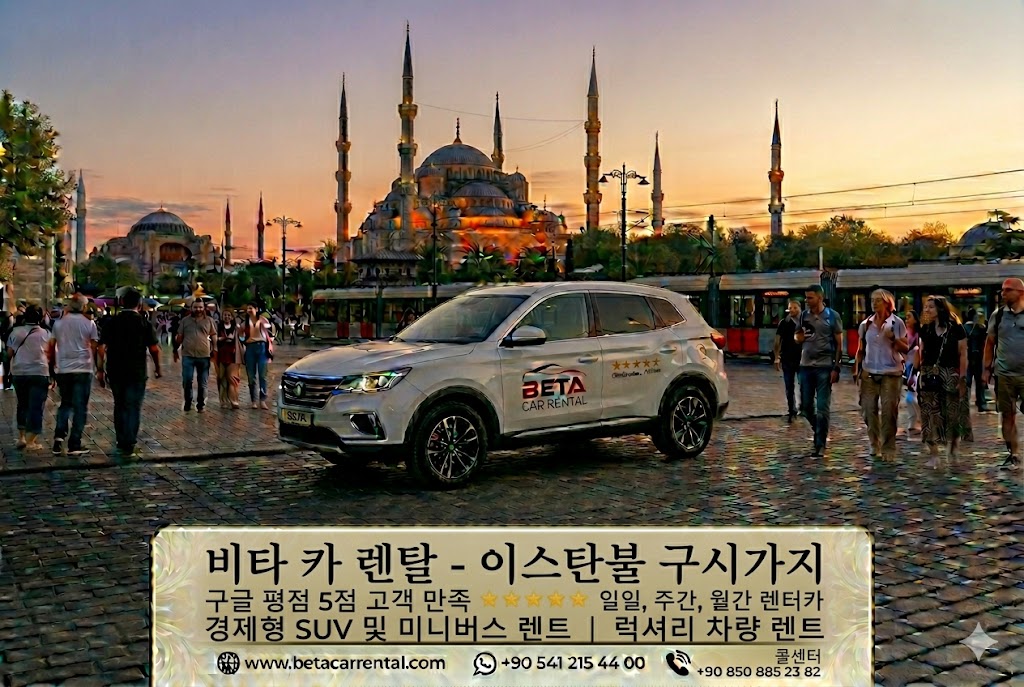 일일 주간 월간 렌터카 옵션 다양한 차종 SUV 미니버스 고급차 렌탈 베타 서비스