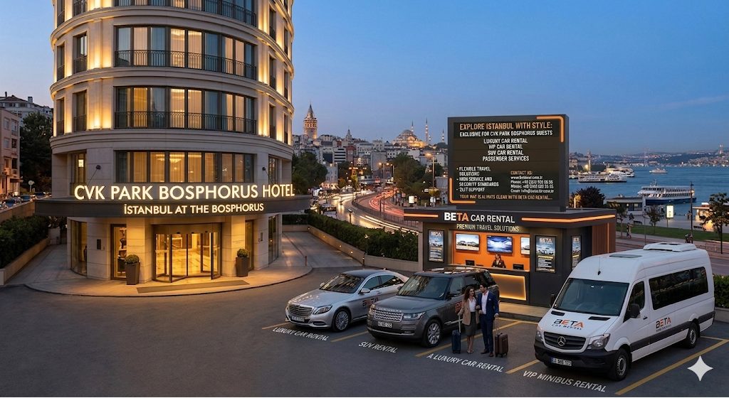 EXECUTIVE BETA CAR RENTAL VERY NICE PROMOTIONAL PIECE FOR CVK PARK BOSPHORUS HOTEL GUESTS!