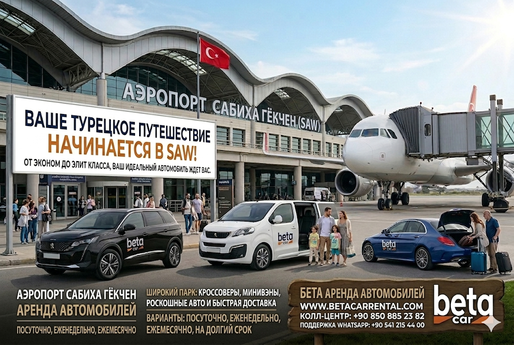 АРЕНДА АВТОМОБИЛЕИ В АЭРОПОРТУ САБИХА ГEКЧЕН С BETA RENT A CAR 