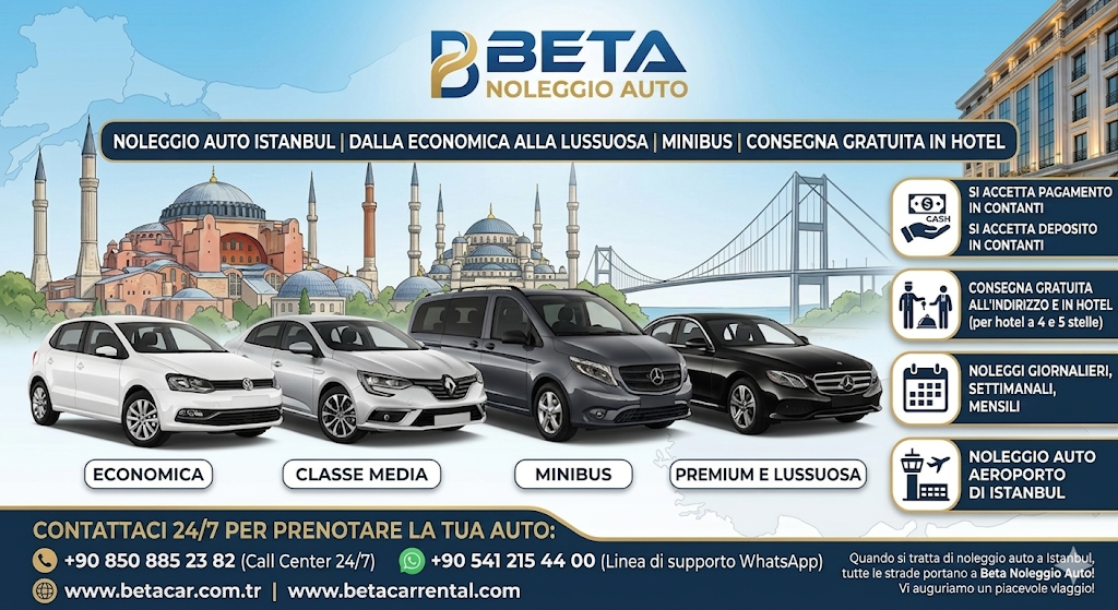 AUTONOLEGGIO ISTANBUL PAGAMENTO CONTANTI E DEPOSITO BETACAR HIRE ECONOMY TO LUXURY MINIBUS HIRE