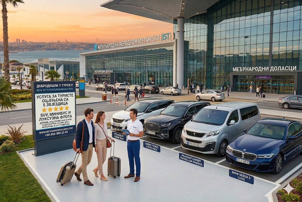 IZNAJMLJIVANJE AUTOMOBILA NA AERODROMU ISTANBUL BETA CAR RENTAL KOMFOR SA 5 ZVJEZDICA
